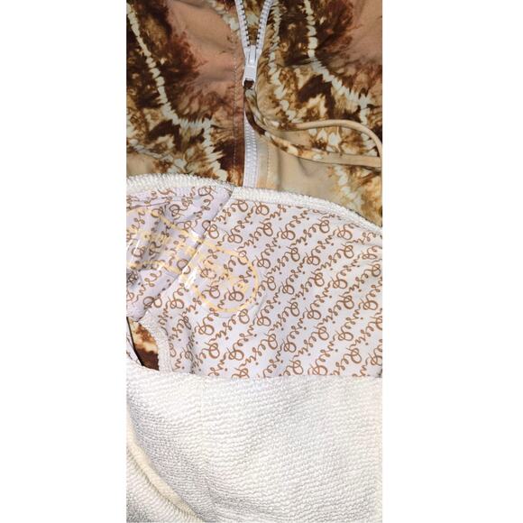 New FREE PEOPLE Resin Obsidian Paisley Surf Suit $185 LARGE Brown Motif - Picture 6 of 6